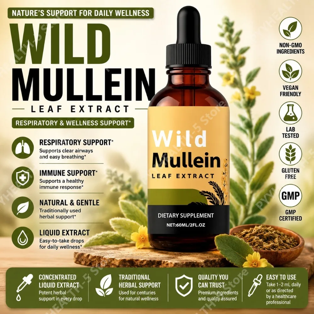 Herbal Wellness Liquid - Yabani Sığırkuyruğu Yaprağı Damlaları Zencefil Bromelain