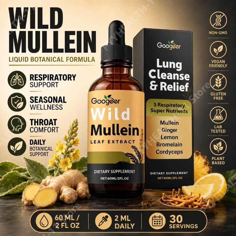 Herbal Wellness Liquid - Mullein Sıvı Damlaları Bitkisel Karışım Zencefil