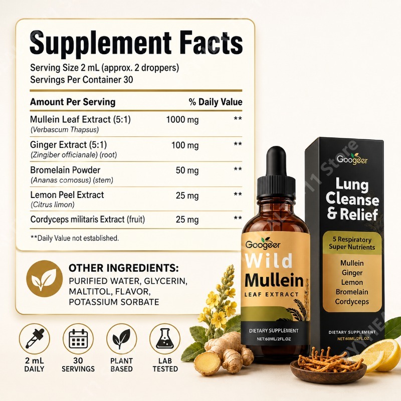 Mullein Sıvı Damlaları Bitkise - Herbal Wellness Liquid incelemesi ve fiyatı